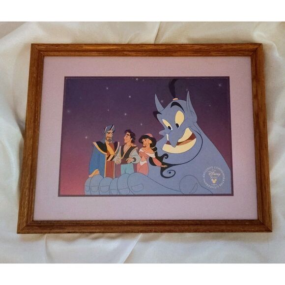 Aladdin And The King Of Thieves Disney Store Exclusive Lithograph 1996 Framed - Picture 1 of 4